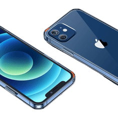 Nikcorp Zaščitni ovitek za iPhone 12/12 Pro, prozoren, odporen na udarce, ojačani robovi, tanek profil, zaščita kamere