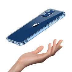 Nikcorp Zaščitni ovitek za iPhone 12/12 Pro, prozoren, odporen na udarce, ojačani robovi, tanek profil, zaščita kamere