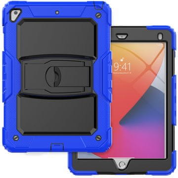 Nikcorp Ovitek za tablico Samsung Galaxy Tab A7 Lite 8.7, trpežen etui s stojalom, ročajem in ramenskim pasom, moder