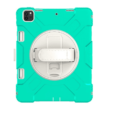 Nikcorp Vzdržljiv zaščitni etui za iPad Air 5/4 10.9 z vrtljivim stojalom, ročajem in prostorom za pisalo, mint