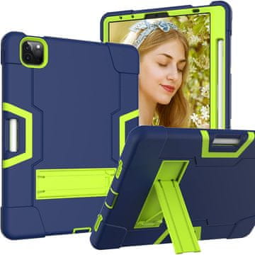 Nikcorp Oklepni etui za iPad Air 4/5 in Pro 11 z vrtljivim stojalom in držalom za pisalo, mornarsko moder ovitek za tablico