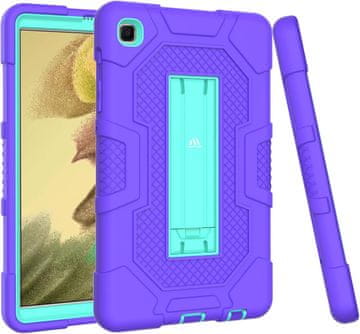 Nikcorp Oklepni etui za Samsung Galaxy Tab A7 Lite z vgrajenim stojalom | Trpežen ovitek za tablico, odporen na udarce, vijoličen
