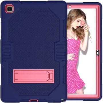 Nikcorp Oklepni etui za Samsung Galaxy Tab A7 10.4" | Trpežen ovitek z vgrajenim stojalom za tablico | Mornarsko moder