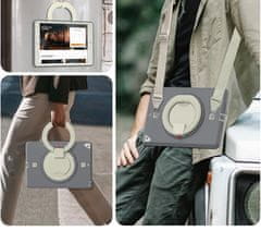 Nikcorp Vzdržljiv zaščitni ovitek za Samsung Galaxy Tab A7 10.4" s 360° vrtljivim stojalom, ročajem in snemljivim ramenskim pasom