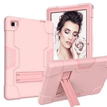 Nikcorp Oklepni etui za tablico Samsung Galaxy Tab A7 10.4" z vgrajenim stojalom | Trpežen ovitek za otroke | Roza