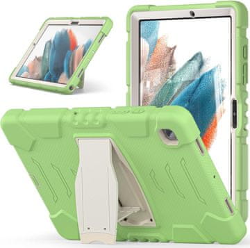 Nikcorp Oklepni etui za Samsung Galaxy Tab A8 10.5" z vgrajenim stojalom, robusten ovitek za zaščito pred padci, zelen