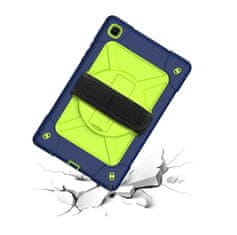 Nikcorp Vzdržljiv zaščitni ovitek za Samsung Galaxy Tab A7 10.4 z vrtljivim stojalom, ročajem in ramenskim pasom, zelen