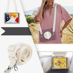 Nikcorp Vzdržljiv zaščitni ovitek za iPad Mini 5/4 7.9" z vrtljivim stojalom, ročajem in ramenskim pasom, vijoličen