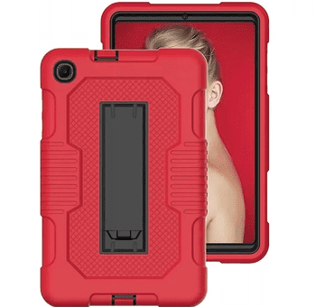 Nikcorp Oklepni etui za Samsung Galaxy Tab A 8.4" z vgrajenim stojalom | Trpežen ovitek za tablico, odporen na udarce, rdeč