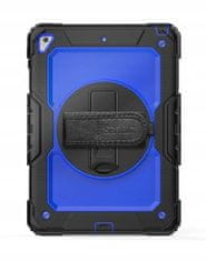 Nikcorp Vzdržljiv zaščitni ovitek za iPad Air 3/Pro 10.5 z vrtljivim stojalom, ročajem in ramenskim pasom, moder