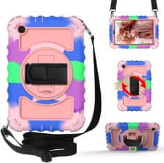 Nikcorp Vzdržljiv zaščitni ovitek za Samsung Galaxy Tab A 8.4" s 360° vrtljivim stojalom, ročajem in nastavljivim ramenskim pasom