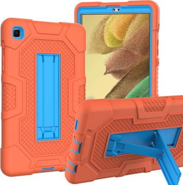 Nikcorp Oklepni zaščitni etui s stojalom za Samsung Galaxy Tab A7 Lite 8.7, trpežen ovitek odporen na udarce, oranžen