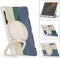 Nikcorp Vzdržljiv ovitek za Samsung Galaxy Tab S8/S7 11", 360° vrtljivo stojalo, ročaj in ramenski pas, barvit