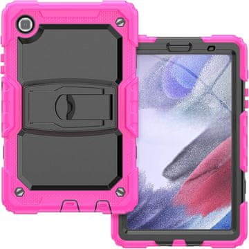 Nikcorp Oklepni zaščitni etui za tablico Samsung Galaxy Tab A7 Lite 8.7" z vgrajenim stojalom, odporen na udarce, roza barve