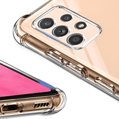 Nikcorp Prozoren silikonski ovitek za Samsung Galaxy A53 5G, odporen na udarce, z ojačanimi vogali in zaščito za kamero
