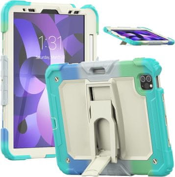 Nikcorp Vzdržljiv zaščitni etui za Air 5/4 in Pro 11" z vrtljivim stojalom, ročajem in snemljivim ramenskim pasom