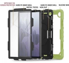 Nikcorp Vzdržljiv zaščitni ovitek za Samsung Galaxy A8 10.5 z vrtljivim stojalom, ročajem in ramenskim pasom, zelen