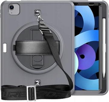 Nikcorp Vzdržljiv zaščitni etui za iPad Pro 11 (2021/2020/2018) s 360° vrtljivim stojalom, držalom za roko in naramnim pasom