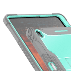 Nikcorp Vzdržljiv zaščitni ovitek za iPad 2/3/4 s stojalom, ročajem in snemljivim naramnim pasom, turkizen