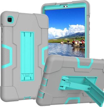 Nikcorp Oklepni etui za Samsung Galaxy Tab A7 Lite 8.7" | Trpežen ovitek z vgrajenim stojalom za zaščito pred padci, siv