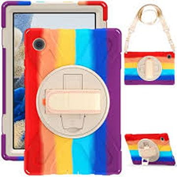 Nikcorp Vzdržljiv zaščitni etui za iPad Mini 5/4 z vrtljivim stojalom, ročajem in ramenskim pasom, barvit