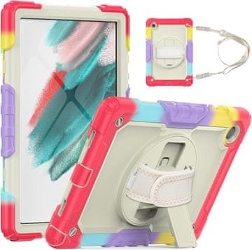 Nikcorp Vzdržljiv zaščitni etui za iPad Air 5/4 10.9 in Pro 11 z vrtljivim stojalom, ročajem in snemljivim ramenskim pasom