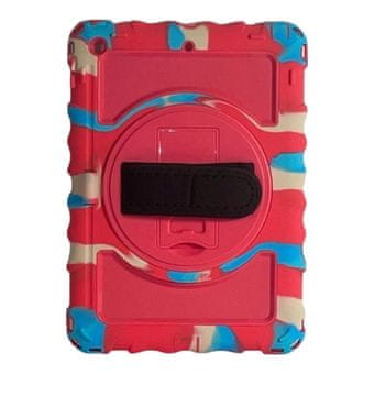 Nikcorp Oklepni ovitek s stojalom za iPad 10.2 (2019/2020), trpežna zaščitna torbica z več koti nagiba, roza barva