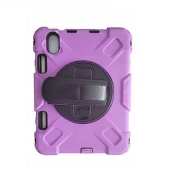 Nikcorp Vzdržljiv zaščitni ovitek za iPad Mini 6 8.3" z vrtljivim stojalom, ročajem in prostorom za pisalo, vijoličen