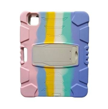 Nikcorp Ovitek za Samsung Galaxy Tab S6 Lite 2020/22, ojačana zaščitna torbica s stojalom, mavrični etui P610/P613