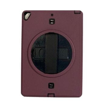 Nikcorp Oklepno ohišje za iPad 10.2 (2019-2021) z vrtljivim stojalom, etui za tablico, bordo rdeča barva