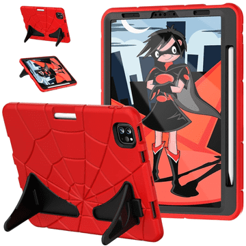 Nikcorp Zaščitni ovitek za iPad Air 4 10.9 in Pro 11 z držalom za pisalo in funkcijo stojala, rdeč etui za tablico