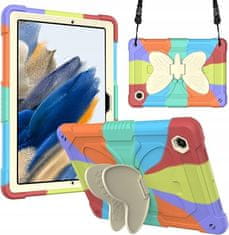 Nikcorp Vzdržljiv zaščitni etui za Samsung Galaxy Tab A8 10.5 z zložljivim stojalom, ročajem in snemljivim naramnim pasom