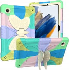 Nikcorp Vzdržljiv zaščitni etui za Samsung Galaxy Tab A8 10.5 z vrtljivim stojalom, ročajem in naramnim pasom, barvit
