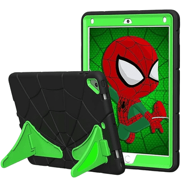 Nikcorp Zaščitni silikonski ovitek za iPad 5/6 9,7" s stojalom in prostorom za pisalo, odporen na udarce, črn