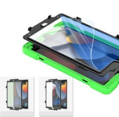 Nikcorp Vzdržljiv zaščitni etui za iPad Mini 6 2021 z vrtljivim stojalom, ročajem in prostorom za pisalo, zelen