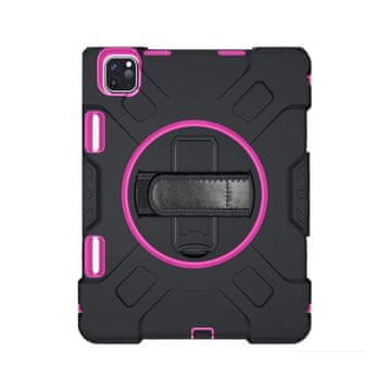 Nikcorp Oklepni ovitek za iPad Pro 11 (2022/21/20) s 360° vrtljivim stojalom | robustna zaščitna torbica črna