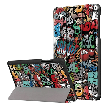 Nikcorp Preklopni etui za Samsung Galaxy Tab A 8.0 (T295/T290), magnetna zaščitna torbica z motivom grafiti in funkcijo stojala