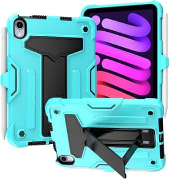 Nikcorp Oklepni etui za iPad Mini 6 (8.3") z vgrajenim stojalom in držalom za pisalo, robusten zaščitni ovitek, mint