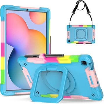 Nikcorp Vzdržljiv zaščitni etui za iPad Mini 6 8.3 z vrtljivim stojalom, ročajem in ramenskim pasom, barvit