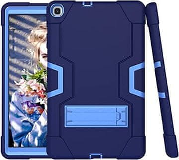 Nikcorp Oklepni etui za iPad Pro 12.9" z vgrajenim stojalom in držalom za pisalo | Robusten zaščitni ovitek za tablico, moder