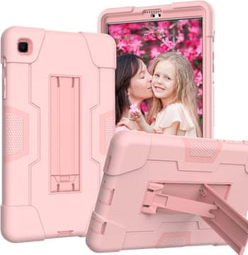 Nikcorp Oklepni etui za Samsung Galaxy Tab A 8.4" z vgrajenim stojalom - robustna zaščita pred udarci in padci, roza barva