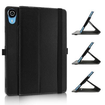 Nikcorp Vrtljiv 360° etui s pokrovom za tablico Teclast P25T 10", zaščitni ovitek s stojalom, črn