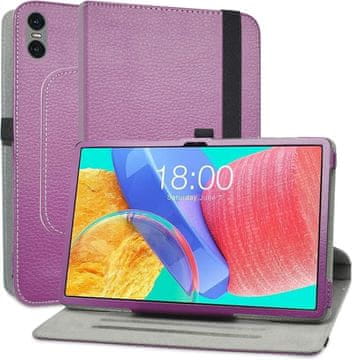 Nikcorp Vrtljiv ovitek za tablico 10,1" s funkcijo stojala, etui iz PU usnja za TECLAST P25T, vijoličen