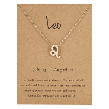 BestDeals Ogrlica astrološko nebesno znamenje LEV, verižica horoskop astrologija