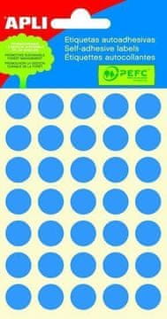 Apli Samolepilne etikete O 13 mm - modre