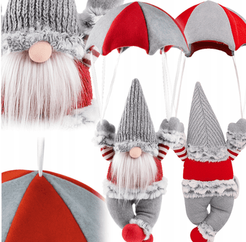 Korbi Letajoči božični vilinec s padalom – sivi obesek