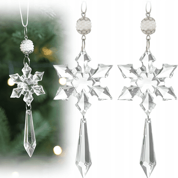 Korbi Snežinke – prosojne božične obeske za jelko, set 2 kosov