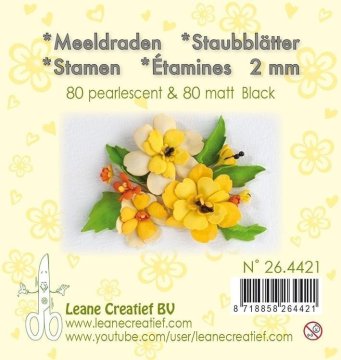 LEANE Cvetni popki - črni 160 kosov