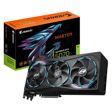 Gigabyte GeForce RTX 5070 AORUS MASTER 12G grafična kartica, 12GB GDDR7 (GV-N5070AORUS M-12GD)