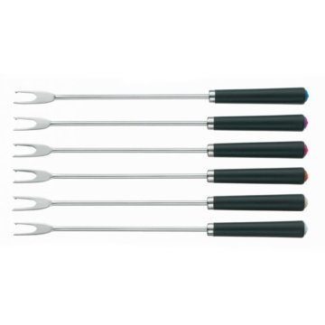 Kela Vilice za Fondue MORENA 6 kosov iz nerjavečega jekla, črna plastika KL-79313